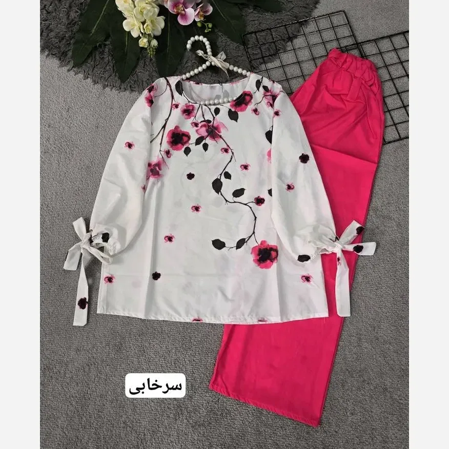 شومیز زنانه جنس بوگاتی رنگ قرمز و سرخابی سایز فری 36 تا 46