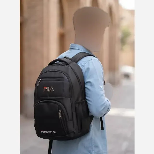 کوله پشتی دبیرستانی برزنتی درجه یک با جای لب تاپ و بطری آب رنگ بندی فیلا و کت