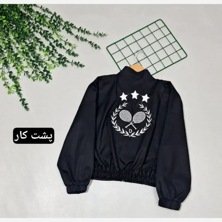 بامبر تنیسی زنانه کتان کجراه گرم بالا رنگ مشکی سایز 38 تا 46 گلدوزی شده