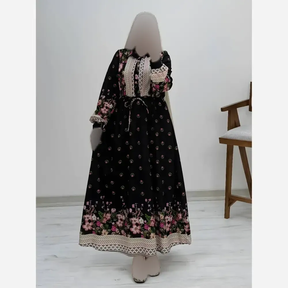 پیراهن ساحلی زنانه مدل لاله جنس فلور نخ سایز فری 38 تا 46