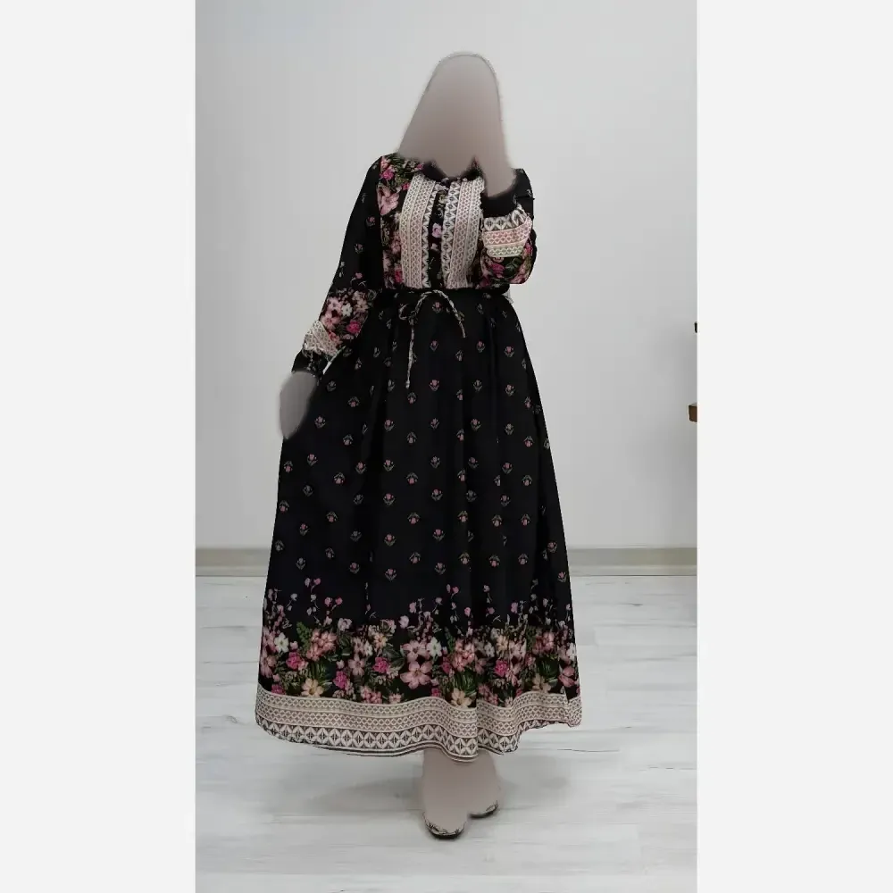 پیراهن ساحلی زنانه مدل لاله جنس فلور نخ سایز فری 38 تا 46