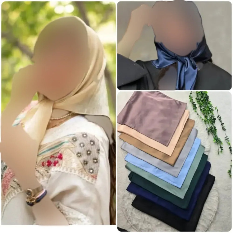 مینی اسکارف سیلک ساتن ابعاد 75 در 75 رنگی بهاره