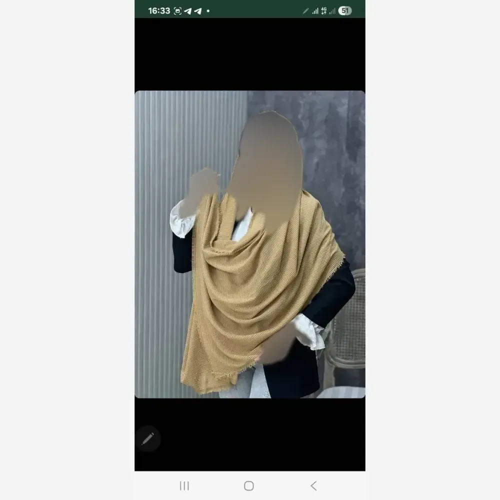 شال زنانه زارا کنف سنگ شور لب ریش بهاره