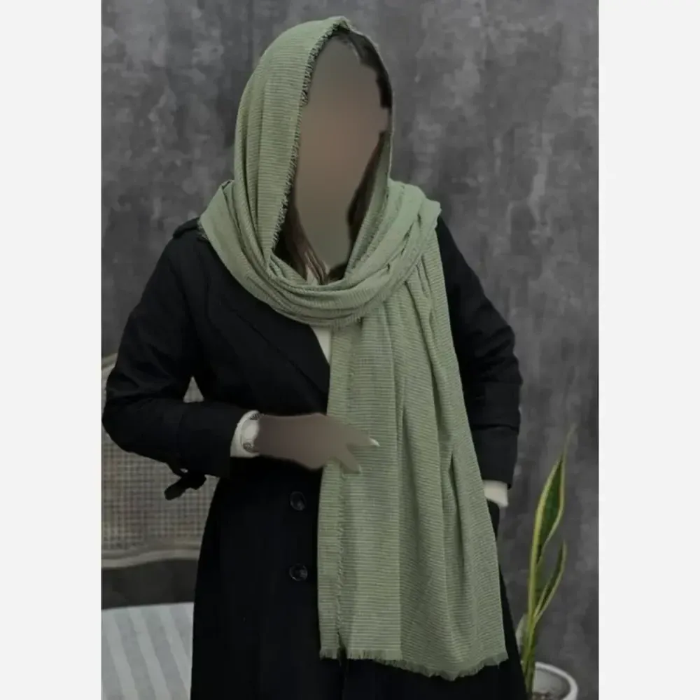 شال زنانه زارا کنف سنگ شور لب ریش بهاره