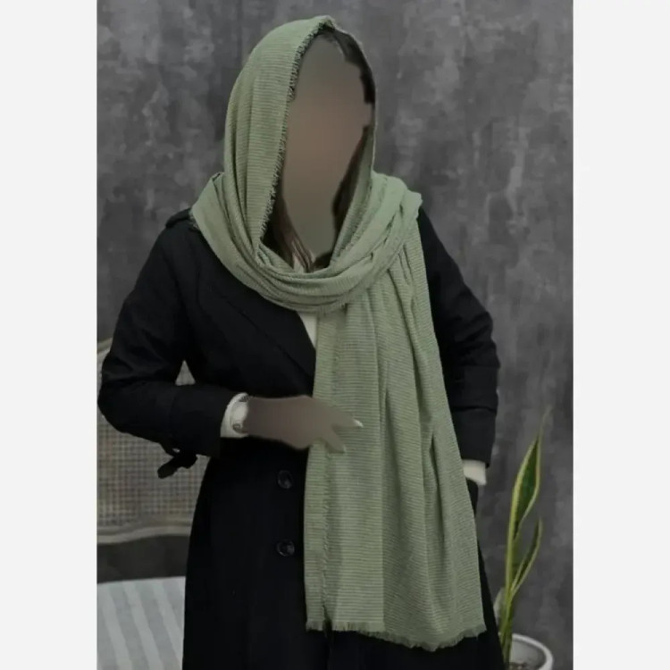 شال زنانه زارا کنف سنگ شور لب ریش بهاره