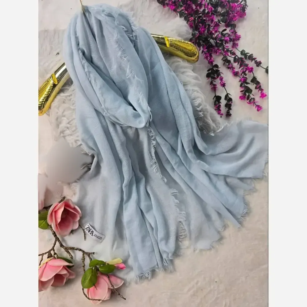 شال زنانه زارا کنف سنگ شور لب ریش بهاره