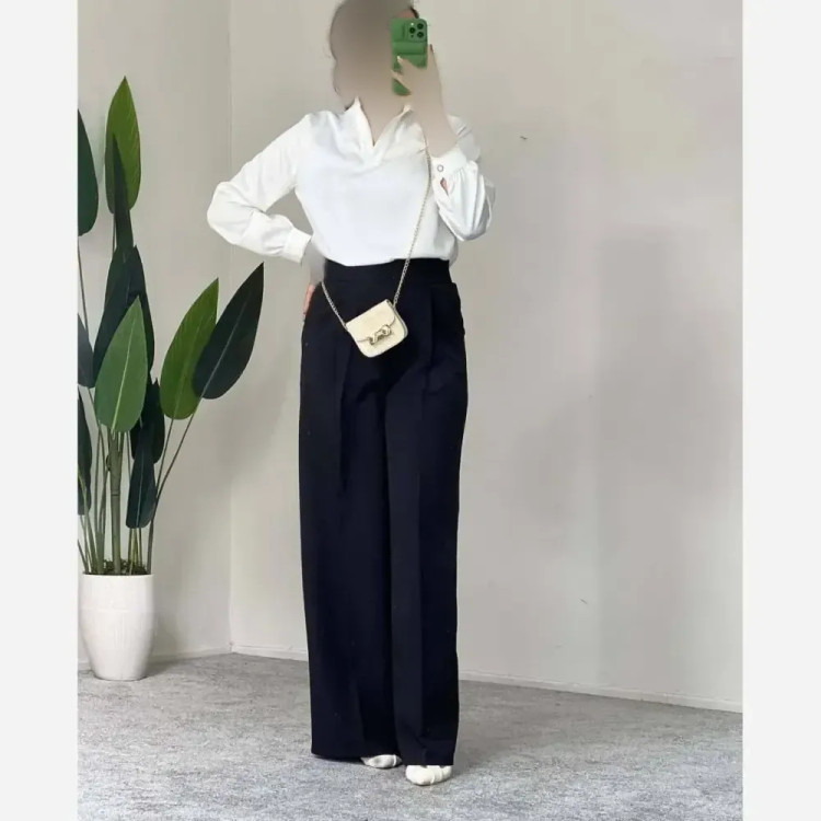 شلوار بگ مازراتی مشکی قد 100 سایز 42 تا 48