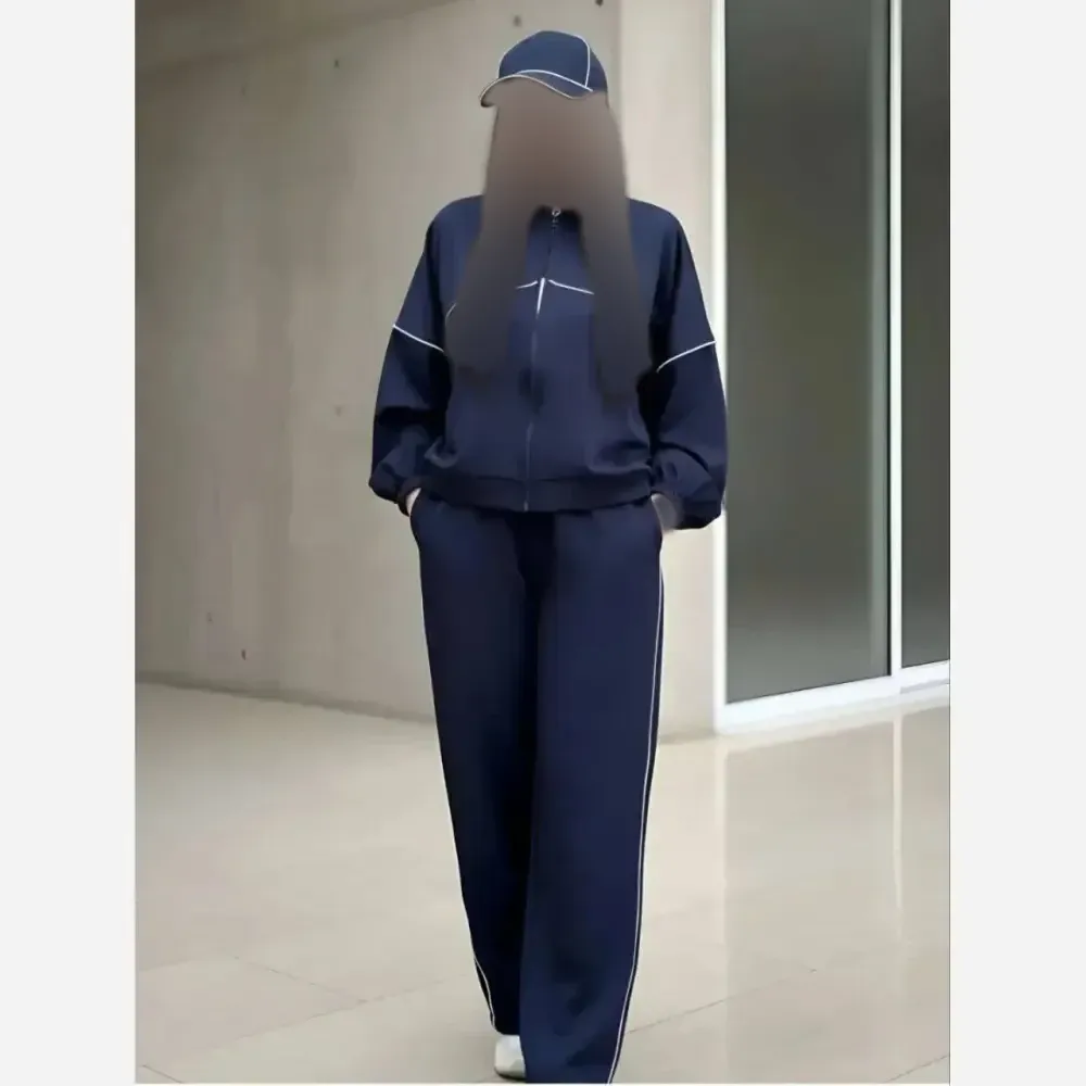 ست سویشرت و شلوار اسپرت زنانه جنس مازراتی رنگ مشکی سورمه ای شکلاتی سایز فری 36 تا 46