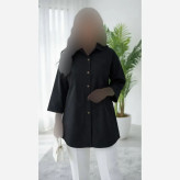 شومیز داکرون باکسی جیب دوبل زنانه