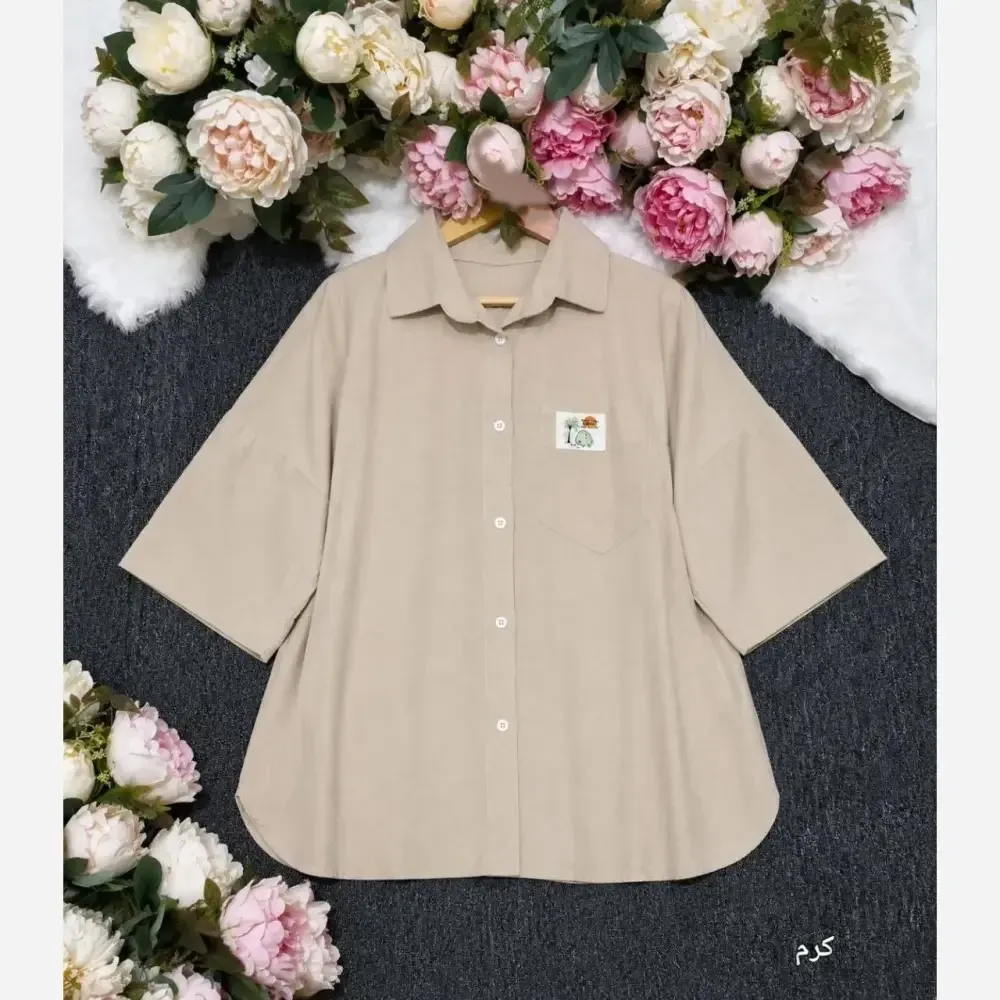 شومیز مانتویی لنین پنبه فری سایز شیدا