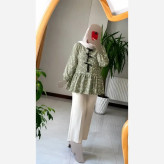 تونیک مانتویی لینن نخی کوک دوزی فریده سایز 36 تا 46