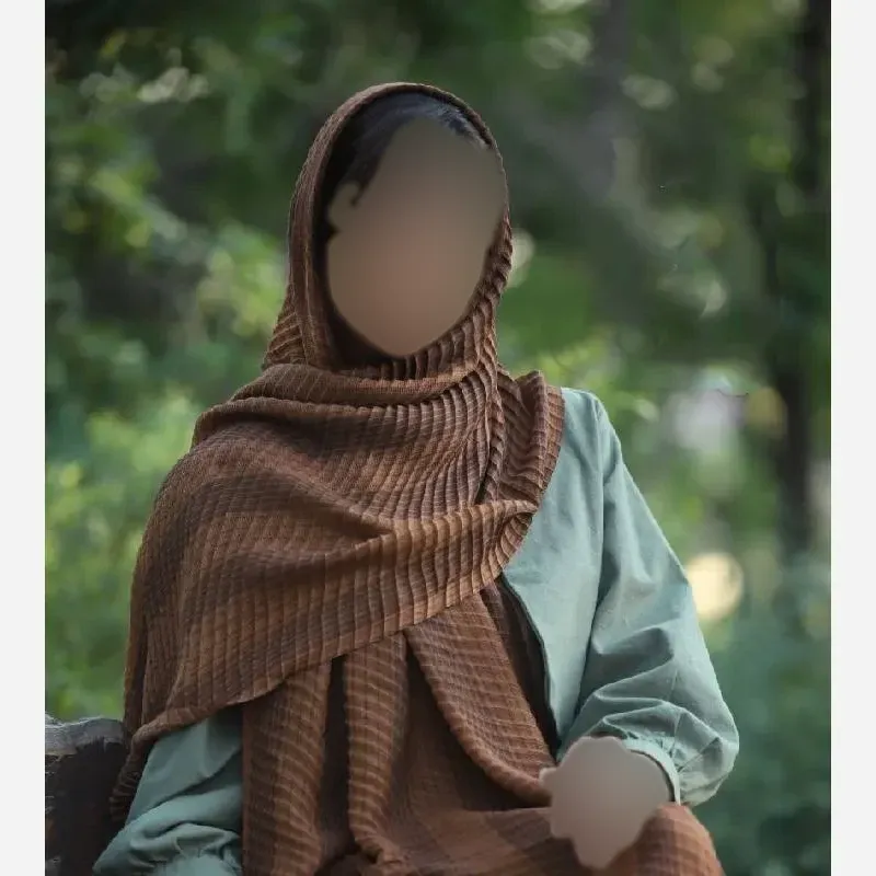 شال حصیری نخی زنانه ابعاد 75 در 175 رنگی