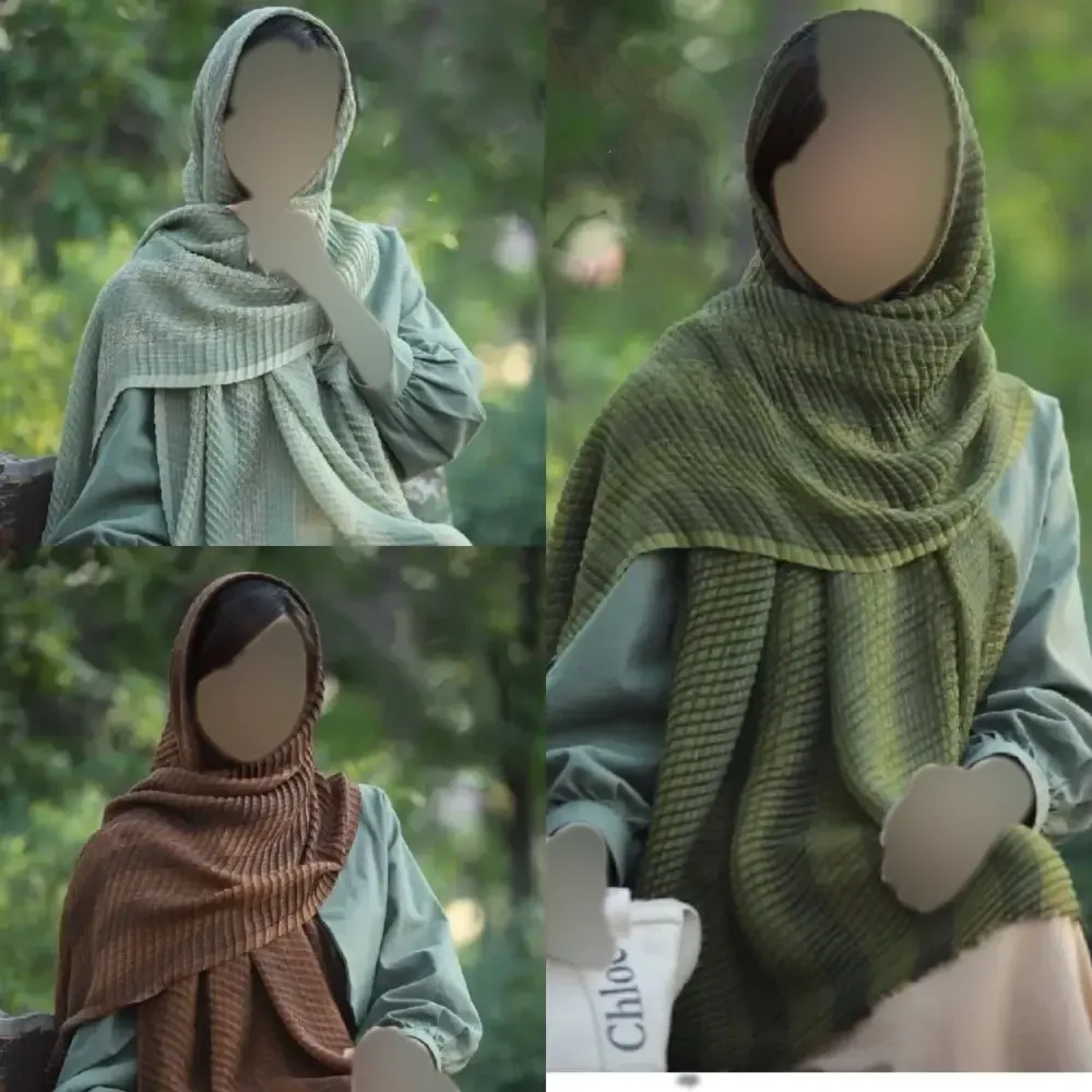 شال حصیری نخی زنانه ابعاد 75 در 175 رنگی