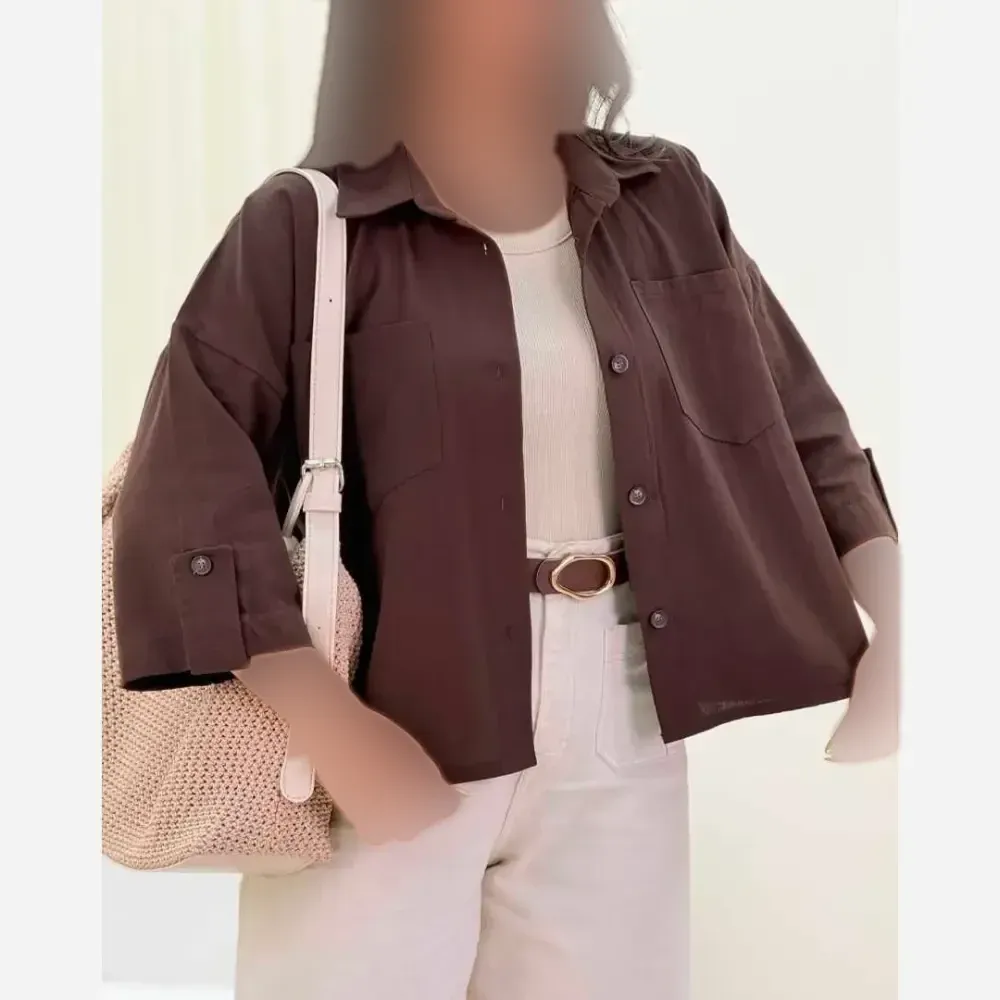 شومیز باکسی آستین پاگون زنانه جنس لنین خنک رنگبندی متنوع فری سایز