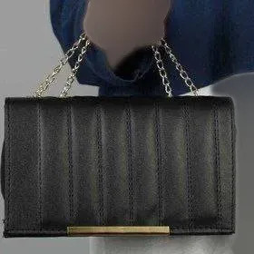 کیف زنانه چرم لنسر مشکی اندازه 23×14 سانت کیفیت اصلی