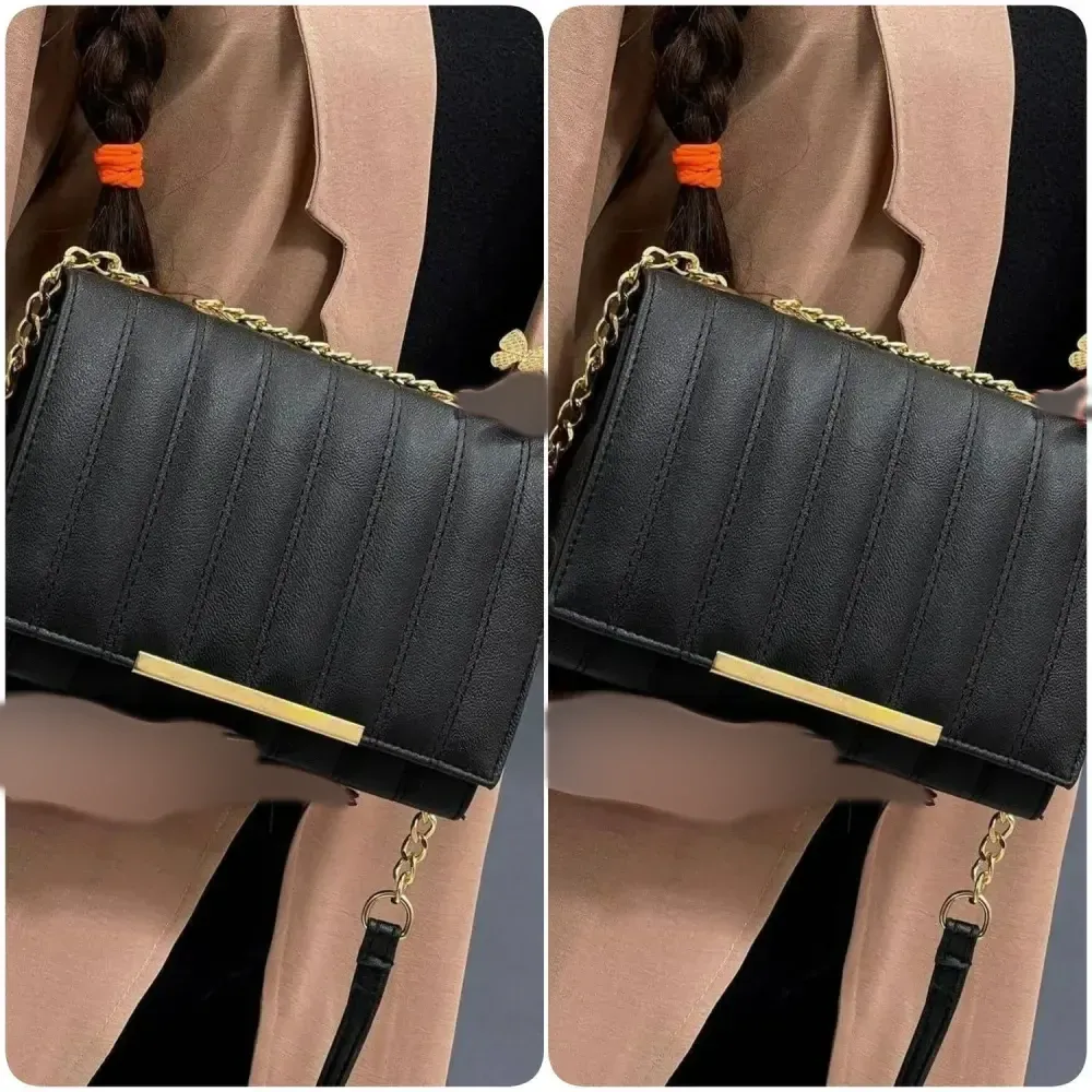 کیف زنانه چرم لنسر مشکی اندازه 23×14 سانت کیفیت اصلی