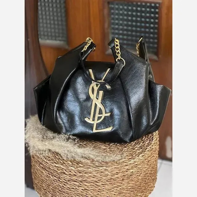 کیف زنانه یاشیل چرم با کیفیت مجلسی و اسپرت طلایی و نقره ای