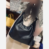 کیف چرم بند گره ای مشکی موکا بزرگ سبک جادار با کیفیت عالی