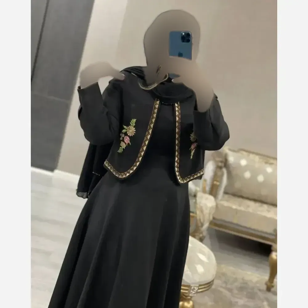 کت و سارافون زنانه مدل همتا جنس شانتون رنگ مشکی سایز فری 38 تا 46