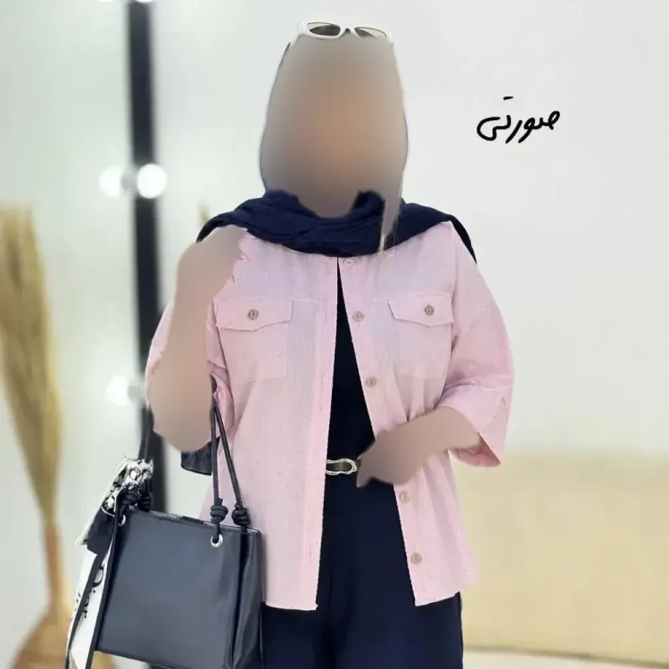 شومیز تابستونی لینن جیب بندی زنانه