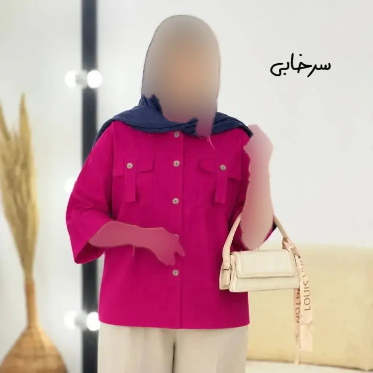 شومیز تابستونی لینن جیب بندی زنانه
