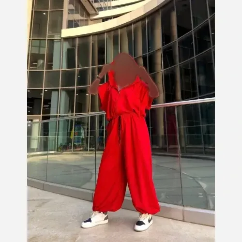 ست وست و شلوار زنانه گلکسی پنبه ترند جرجینا فری سایز
