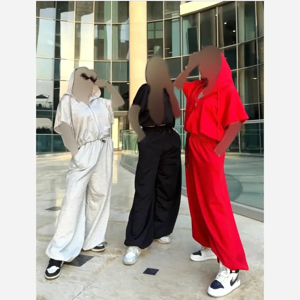 ست وست و شلوار زنانه گلکسی پنبه ترند جرجینا فری سایز