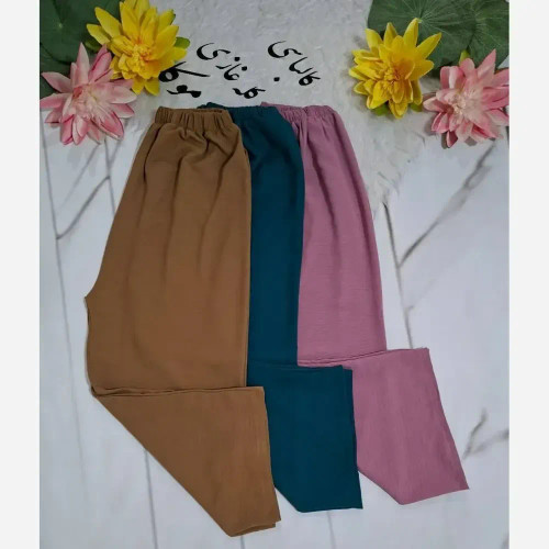 شلوار بگ زنانه ابروبادی خنک تابستانی قد 100 سایز 38 تا 52