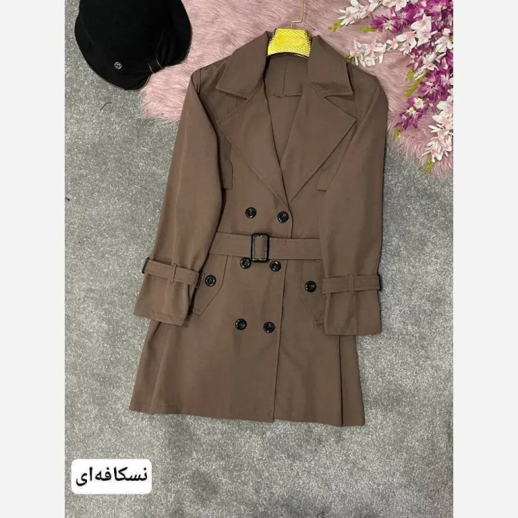 ترنچ کت زنانه مدل نفس جنس کتان پلاس رنگ بندی متنوع سایز فری سایز