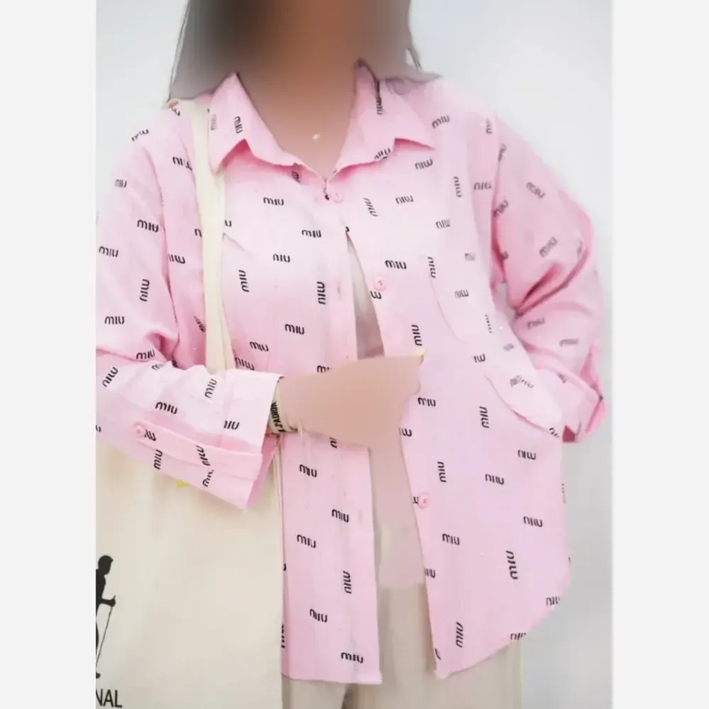 شومیز مانتویی ینزه درجه یک خارجی فری سایز نسکافه ای و صورتی