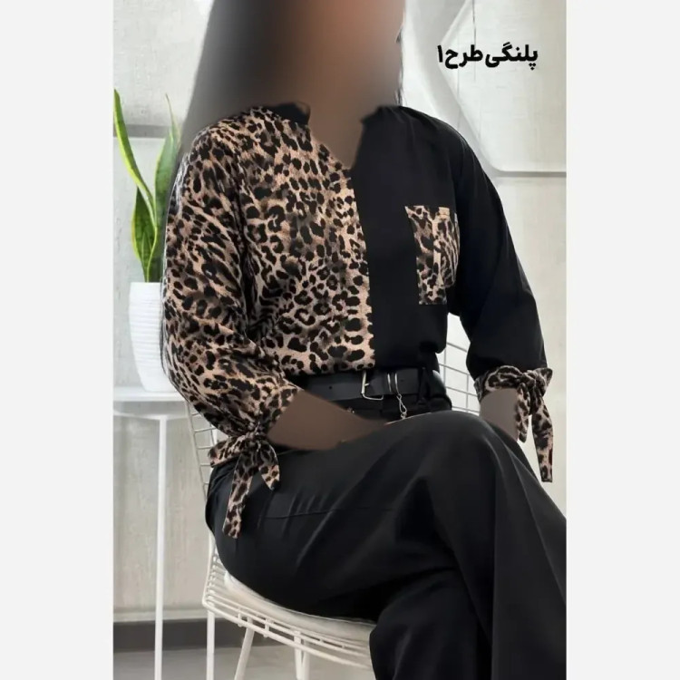شومیز طرحدار نجلا کرپ بوگاتی سایز 38 تا 50