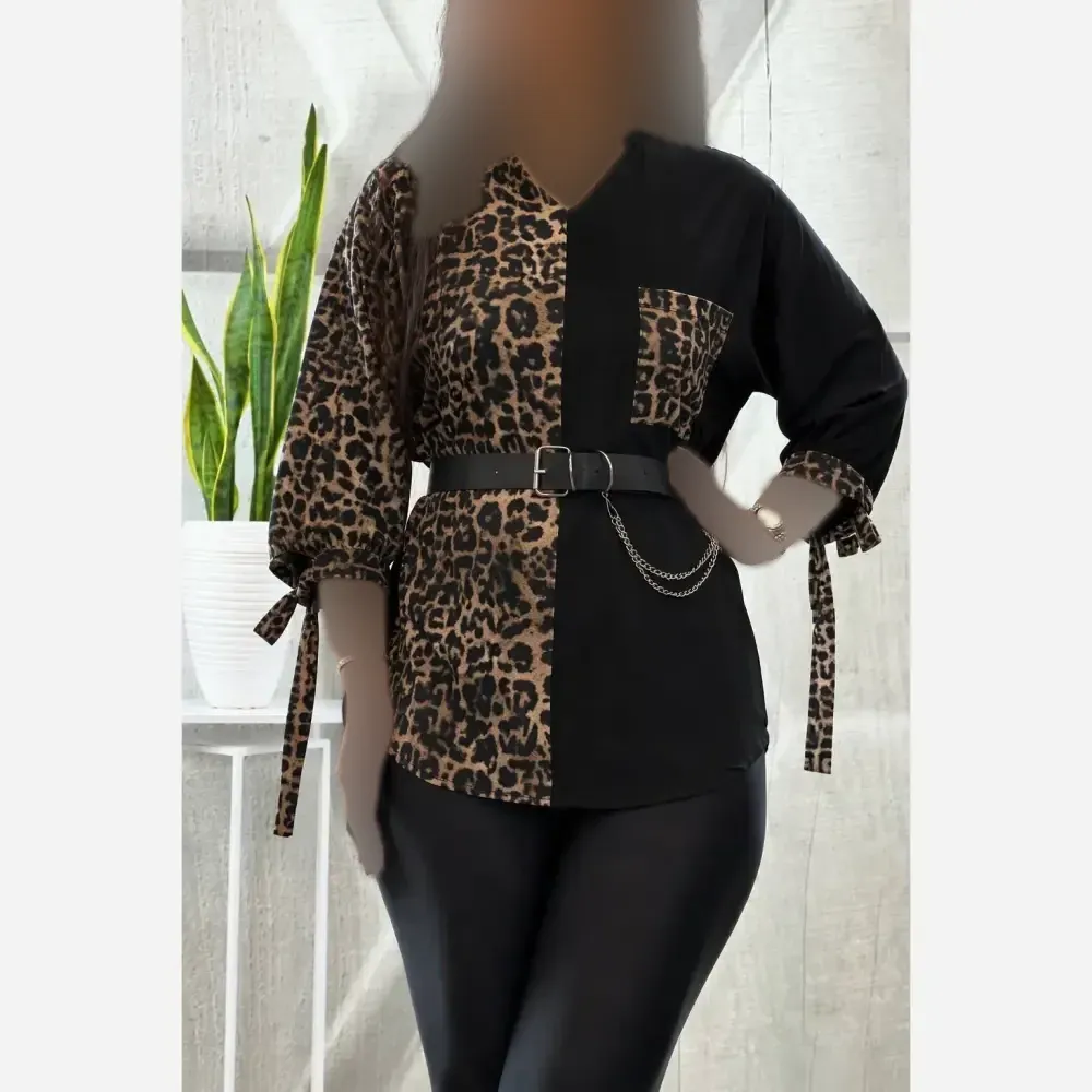 شومیز طرحدار نجلا کرپ بوگاتی سایز 38 تا 50
