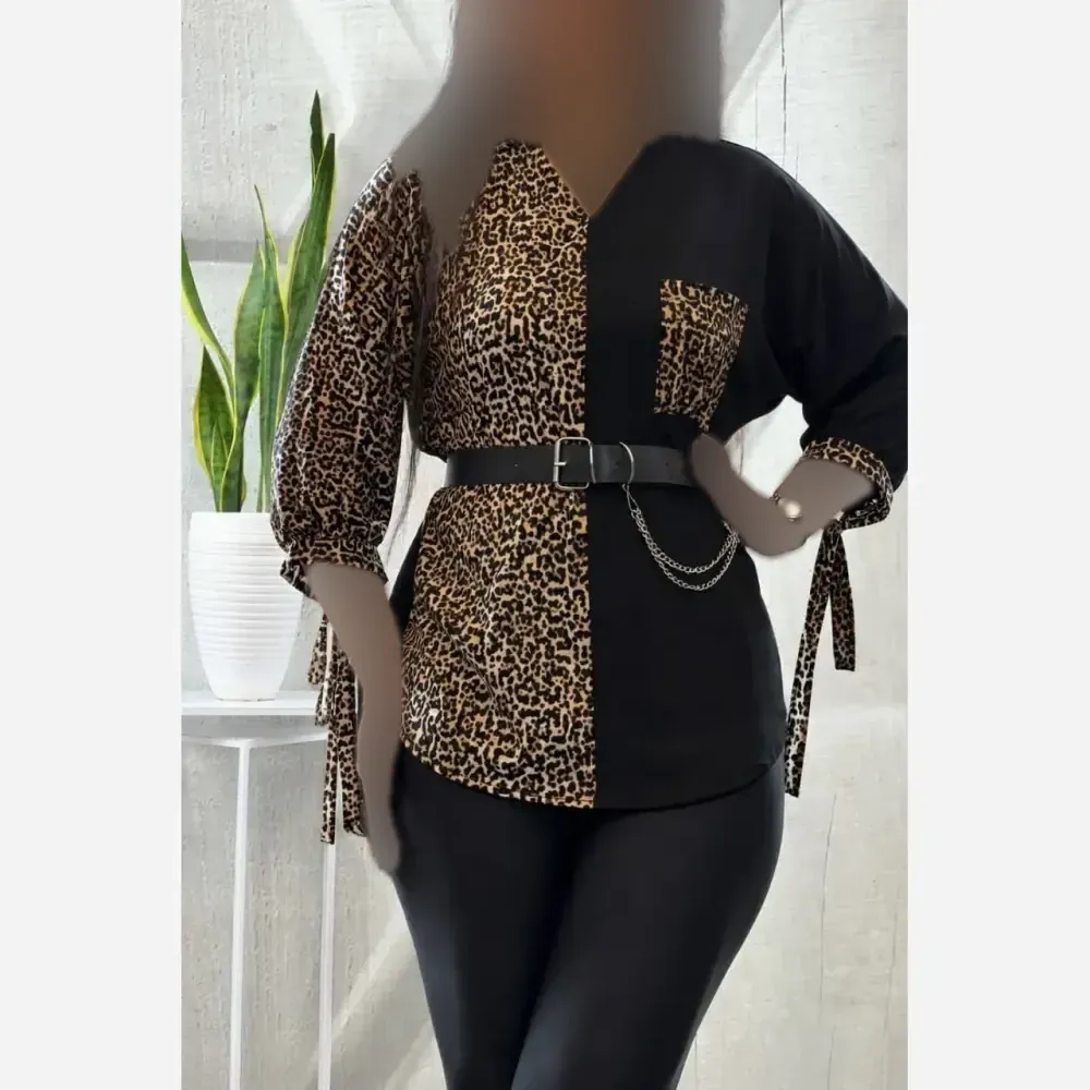 شومیز طرحدار نجلا کرپ بوگاتی سایز 38 تا 50