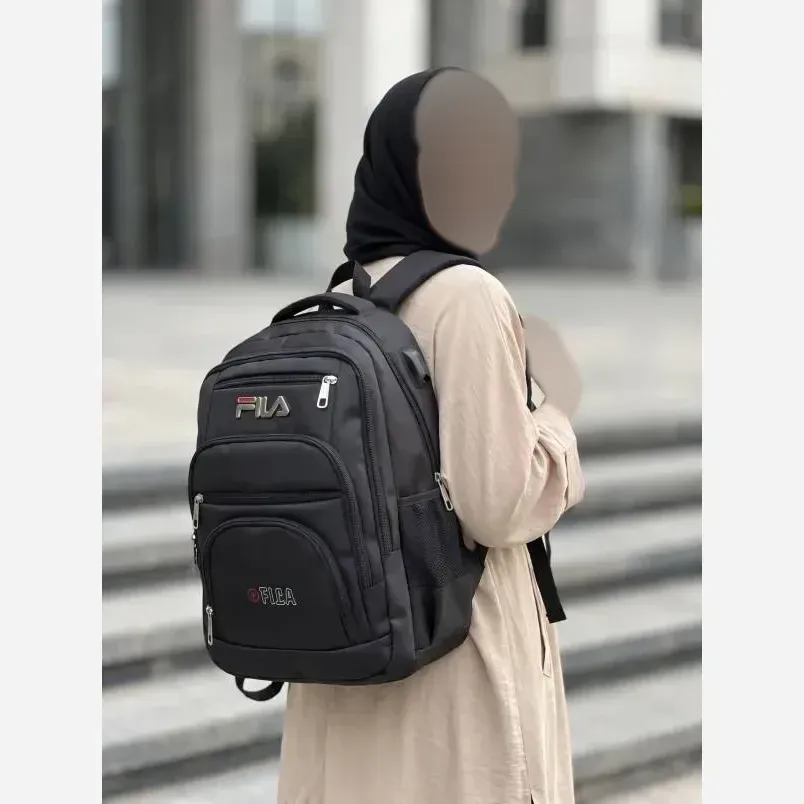 کوله پشتی دبیرستانی برزنتی با محفظه لپ تاپ و جای بطری آب