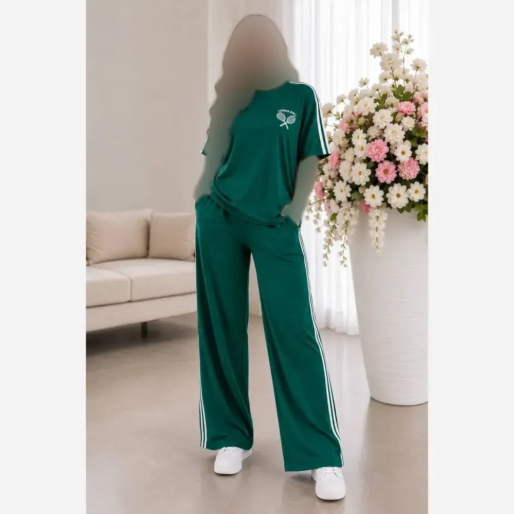 ست تیشرت شلوار سه خط TENNIS گلکسی پنبه سایز 38 تا 48