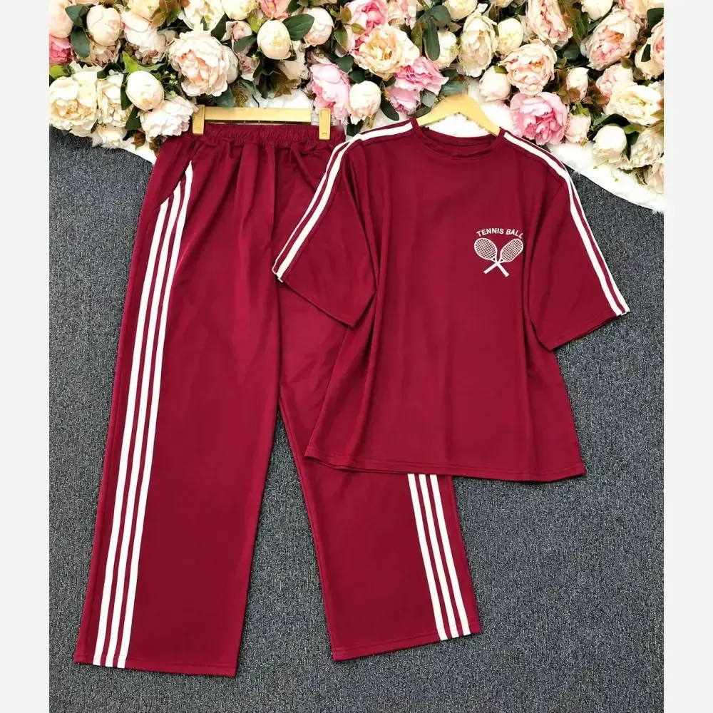 ست تیشرت شلوار سه خط TENNIS گلکسی پنبه سایز 38 تا 48