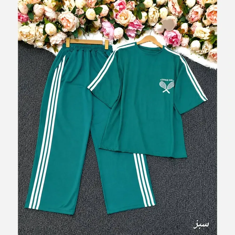 ست تیشرت شلوار سه خط TENNIS گلکسی پنبه سایز 38 تا 48