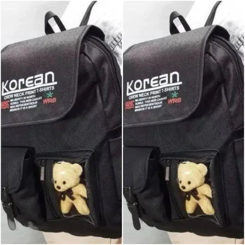کوله چرم مدل Korean رنگ مشکی اندازه 40 در 35 سانت
