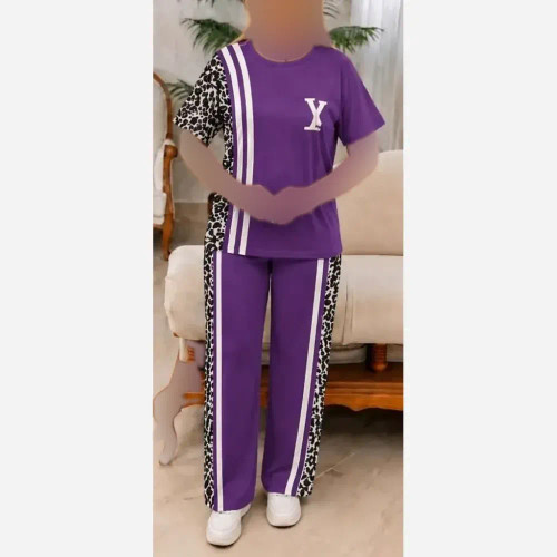 ست تیشرت و شلوار پنبه باکیفیت فری سایز ترانه