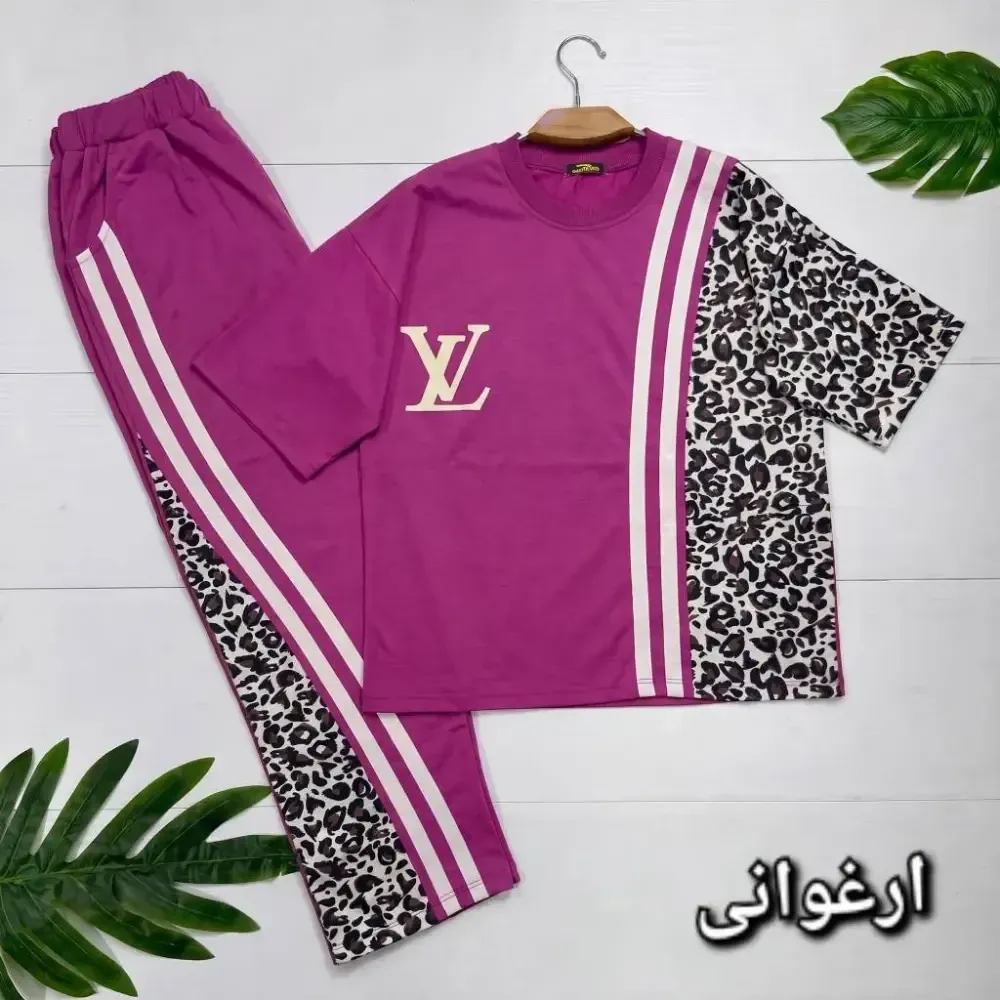 ست تیشرت و شلوار پنبه باکیفیت فری سایز ترانه