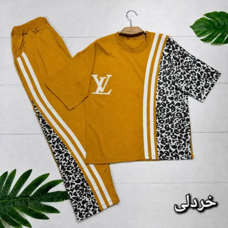 ست تیشرت و شلوار پنبه باکیفیت فری سایز ترانه