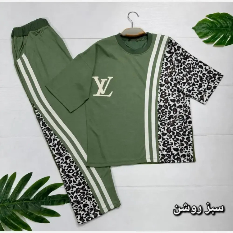 ست تیشرت و شلوار پنبه باکیفیت فری سایز ترانه