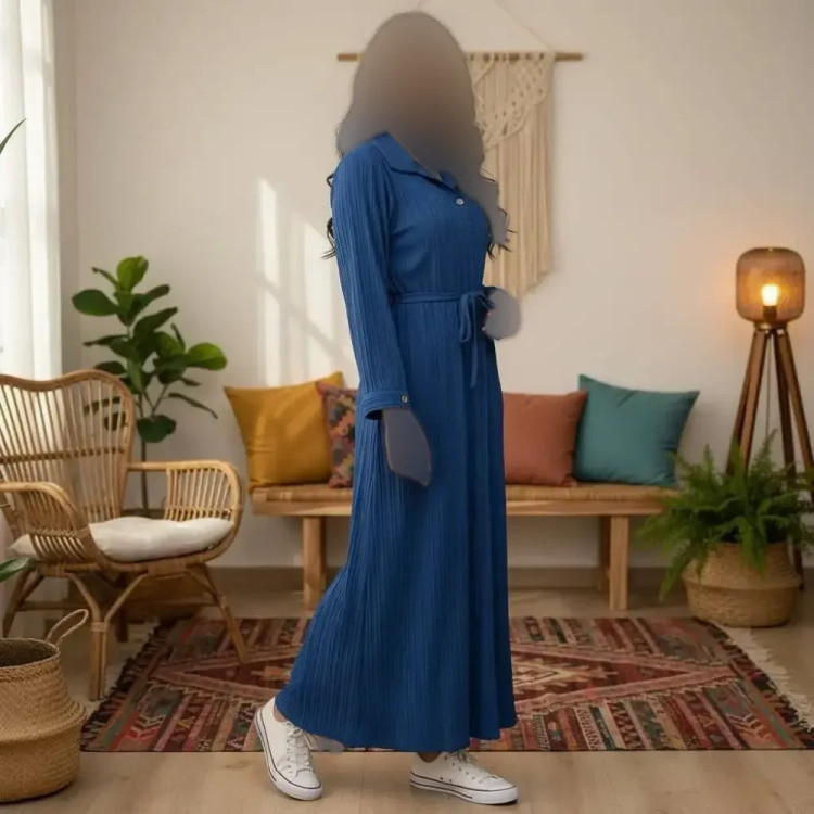 پیراهن بلند زنانه جنس سوپر آیوا درجه یک فری سایز