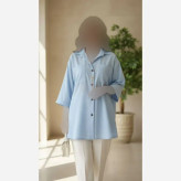 شومیز داکرون باکسی جیب دوبل زنانه