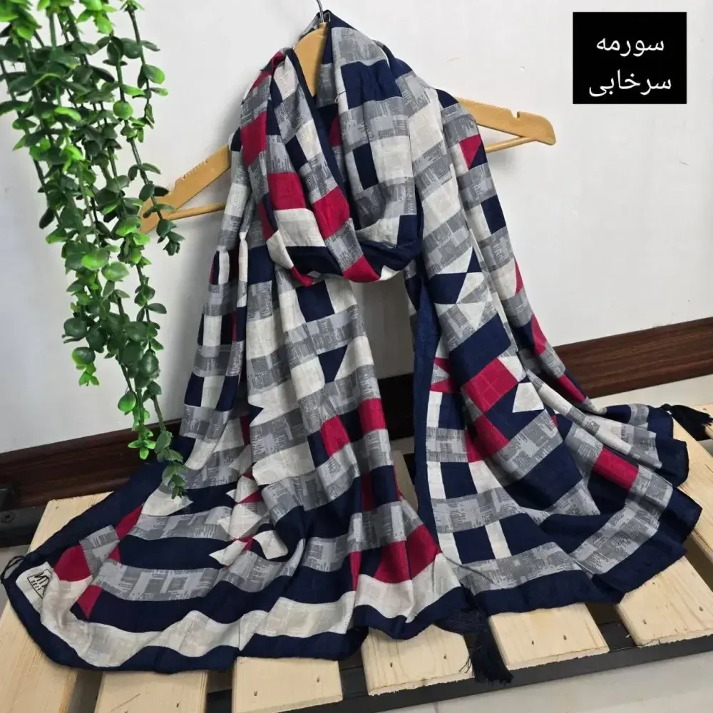 شال کیانا نخ ژاکارد ابعاد 190*70 ایستایی عالی بدون سر خوردن مناسب بهار