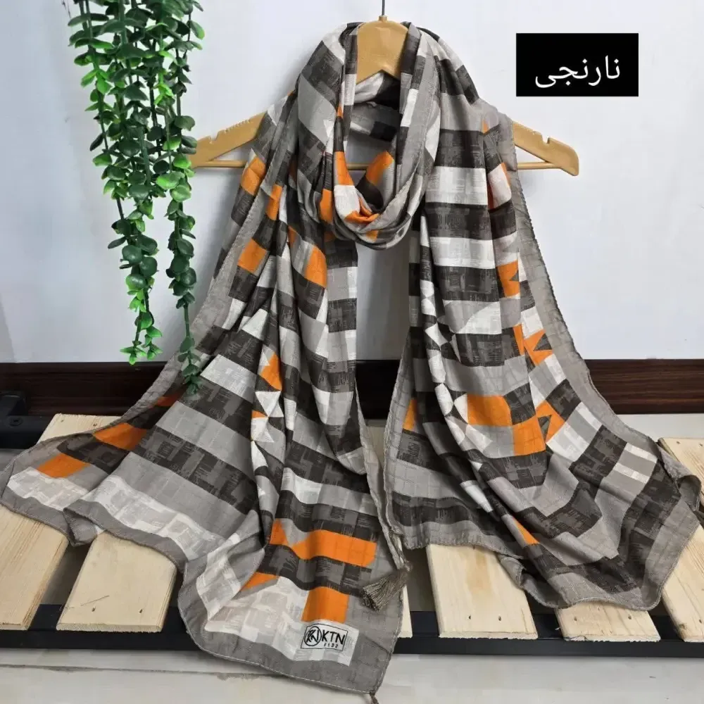 شال کیانا نخ ژاکارد ابعاد 190*70 ایستایی عالی بدون سر خوردن مناسب بهار