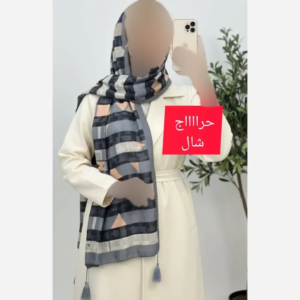 شال کیانا نخ ژاکارد ابعاد 190*70 ایستایی عالی بدون سر خوردن مناسب بهار