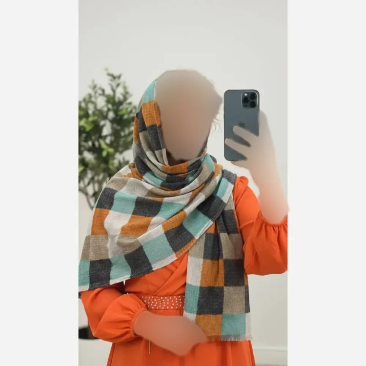 شال ماه تاج برشکا کریشه سافت ابعاد 195x58 فری سایز شیک و دلبر خنک بدون چروک