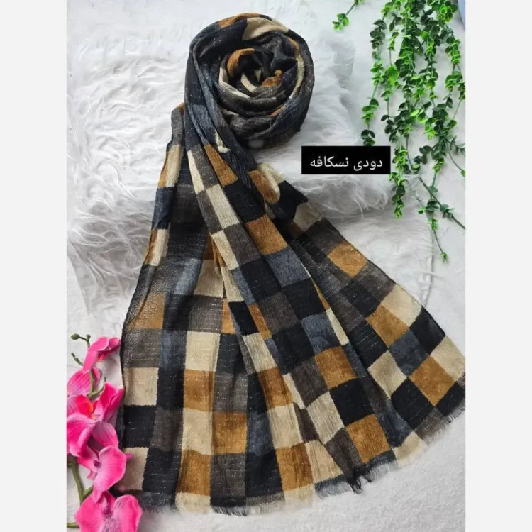 شال ماه تاج برشکا کریشه سافت ابعاد 195x58 فری سایز شیک و دلبر خنک بدون چروک