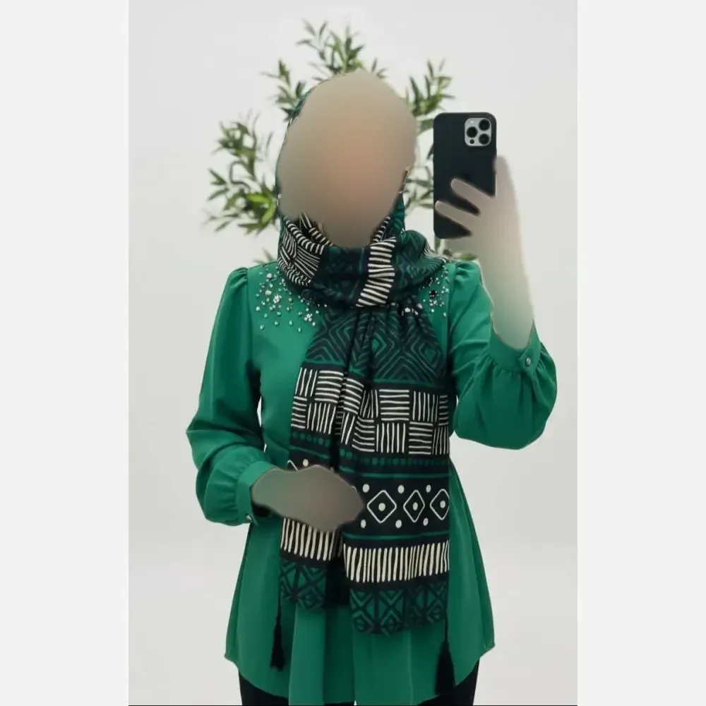 شال مصری نخ سانسفور ابعاد 182*70 رنگ بندی سرمه زرشکی کرم نارنجی طوسی نارنجی فری